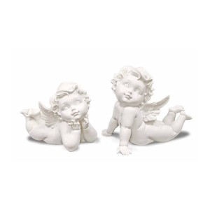 Figūrėlė Angelas baltas gulintis 14x15x11 cm 53849 (2)