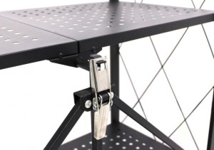 Lentyna ant ratukų juodos spalvos  metalinė 72x34x163 cm GWI6496