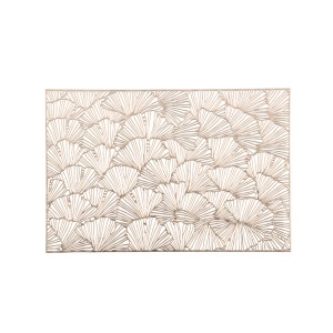 Padėkliukas stalo auksinės spalvos plastikinis 30x45 cm 609698
