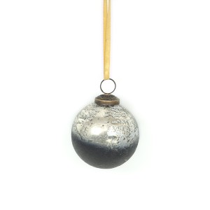 Eglutės papuošalas stiklinis bronzinės spalvos (6)  d 8 cm ALLURE KLD