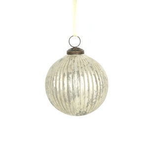 Eglutės papuošalas stiklinis aukso spalvos  (6) d 10 cm ALLURE KLD