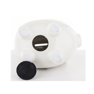 Taupyklė keramikinė Kiaulė balta 17,5x17x10 cm 145728