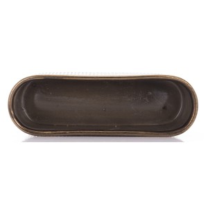 Vazonas keramikinis sendinto aukso spalvos 11x38x13 cm 142705