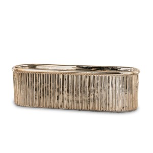 Vazonas keramikinis aukso spalvos 12x38x12 cm 142704