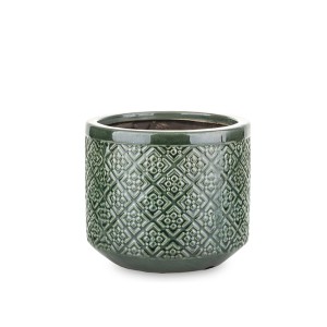 Vazonas keramikinis žalias 14x15x15 cm 138466
