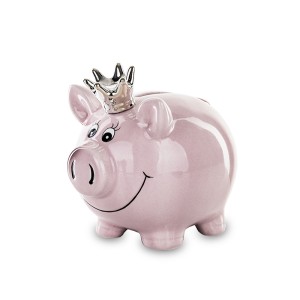 Taupyklė keramikinė Kiaulė su karūna 12x11,5x9 cm 146878