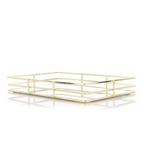 Padėklas metalinis aukso spl.  4,5x30x20 cm 148744