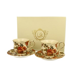 Puodeliai porcelianiniai 2 vnt.  HERBAL ROSES 260 ml DUO