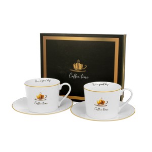 Puodeliai porcelianiniai  2 vnt. COFFEE TIME 1  350 ml DUO