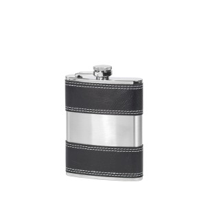 Gertuvė plieninė 240ml aptraukta oda WA-8S4