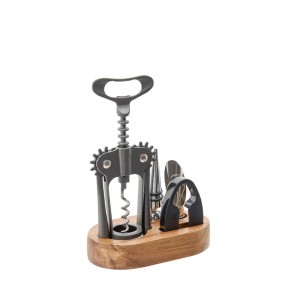 Vyno aksesuarų rinkinys 4 vnt su laikikliu Secret de Gourmet 213995