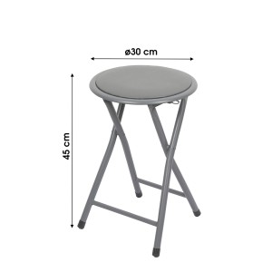 Kėdė-taburetė sulankstoma D30xH45 cm pilka sp. Urban Living 224738