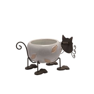 Vazonas Katė keramikinis baltas 14x23.5x14 cm CL1073 Country Living Widdop