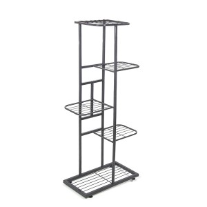 Stovas gėlėms metalinis juodos sp. 5 aukštų 53x43x83 cm