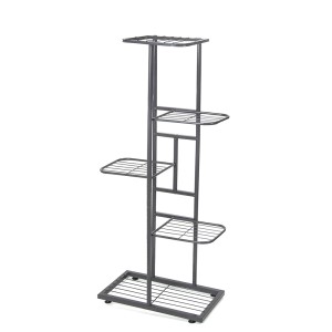 Stovas gėlėms metalinis juodos sp. 5 aukštų 53x43x83 cm