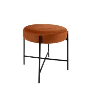 Pufas metalinėmis kojomis su veliūriniu audeklu D47xH45 cm Atmosphera 166765E