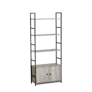 Lentyna pastatoma su spintele 60x24x144 cm juoda, medis MobleKit BY05014079182
