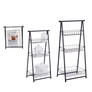 Lentyna pastatoma 43x89x30 cm metalinė, juodos sp. Giftdecor 79784