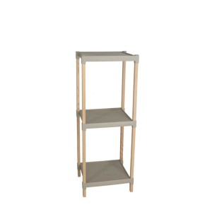 Lentyna pastatoma medinė/plastikinė 3 lentynos 72x28x25 cm 8445393472133