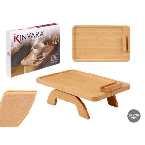 Staliukas ant sofos porankio, bambukinis 35x25x15 cm Kinvara 92605