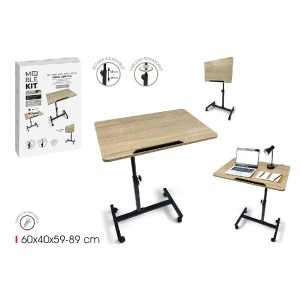 Stalas reguliuojamas, su ratukais 60x40x59-89 cm MobleKit BY05014179198