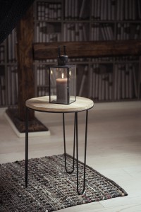 Staliukų komplektas 3 vnt. 25x35/30x40/35x45 cm juodi/mediniai Fanni K 302569
