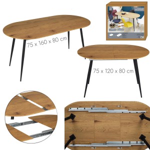 Stalas išskleidžiamas 160x75x80 cm Home Deco HD7354