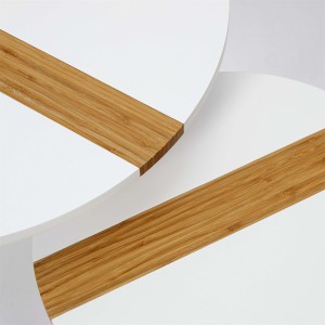 Staliukai mediniai 2 vnt. 60x48/40x40 cm balti/rudi Home Deco HD7356