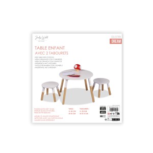Staliukas su 2 kėdutėmis vaikiškas (stalas D55xH42H25 cm, kėdės H25 cm) 151020
