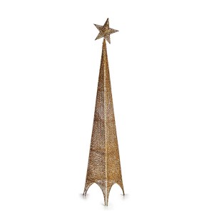 Eglutė dekoratyvinė metalinė, plastikinė 28x107x7 cm aukso sp. Krist+ 97005 KLD