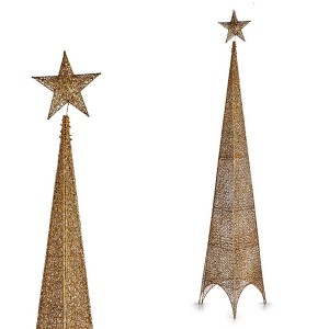 Eglutė dekoratyvinė metalinė, plastikinė 34x134x5,5cm aukso sp. Krist+ 97006 KLD