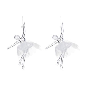 Dekoracija Balerina 2 vnt.  plastik. 15x11x3 cm 146116 KLD