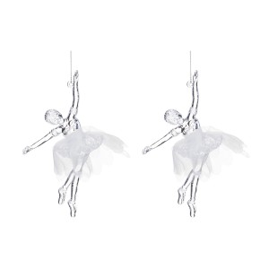 Dekoracija Balerina 2 vnt.  plastik. 15x11x3 cm 146116 KLD