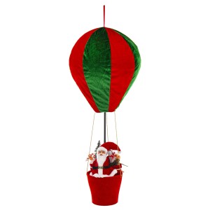 Figūrėlė Kalėdų senis oro balione 92x38x38 cm 170180 KLD