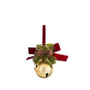 Dekoracija kalėdinė su varpeliais metalinė 10x10 cm aukso sp. 8445393607641 KLD