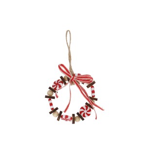 Dekoracija kalėdinė Vainikėlis pakabinamas 11 cm, plastikinis 8445393466460 KLD