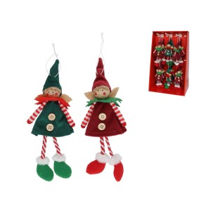 Dekoracija kalėdinė Elfas 9x20 cm (mix 2), tekstilė 8445393663401 KLD