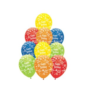 Balionų rinkinys Happy birthday! 10 vnt D30 cm Festi 634504