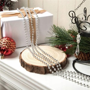 Grandinėlė girlianda karoliukai sidabro sp. 5m x 5mm 26008_S kld