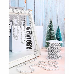 Grandinėlė girlianda karoliukai sidabro sp. 5m x 5mm 26008_S kld