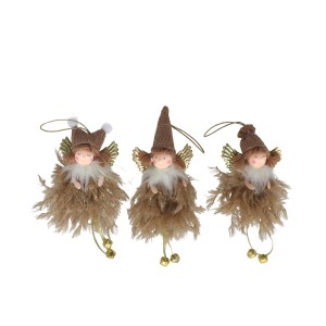 Eglutės papuošalas Angelas su varpeliais 16 cm (mix 3) 8445393076027 KLD