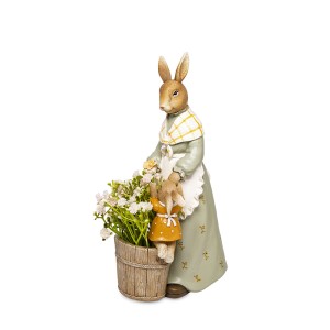 Figūrėlė Triušis polirezininis 25x11,5x15 cm 175087 velyk