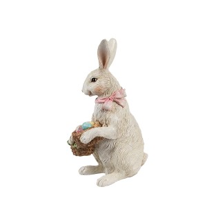 Figūrėlė Kiškis su margučiais 10x7x15 cm velykinis Clayre