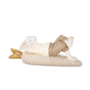 Figūrėlė Triušis ant morkos 6,5x15,5x4,5 cm 175300 velyk