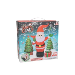 Kalėdų senis pripučiamas grojantis, sukasi 360° 113x48x80 cm 8445393496566 kld