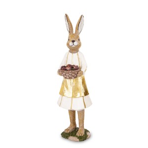 Figūrėlė Zuikis polirezininis 25,5x9,5x6 (25x7,5x7) cm 177557 velyk