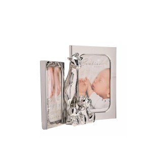 Rėmelis metalinis sidabrinės sp. Su Žirafa ir Meškiukais FS918 Bambino Widdop