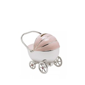 Taupyklė Vežimėlis rožinis metalinis 13x10x11 cm BM392 Bambino Widdop