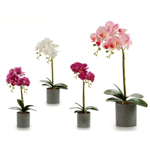 Dirbtinis augalas Orchidėja su pilku vazonu 18x23x49 cm (mix) Ibergarden 55246