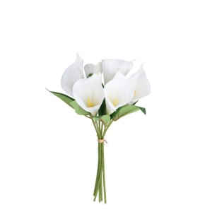 Dekoratyvinė gėlių puokštė Kalijos baltos 21x21x35 cm 8445393435060